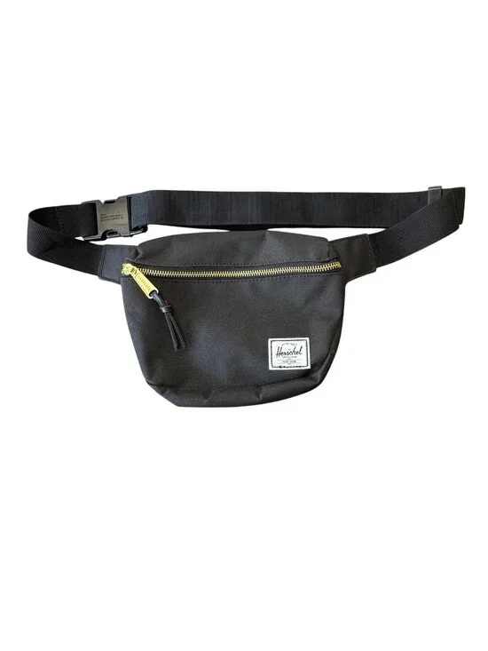 HERSCHEL SUPPLY CO. Settlement Hip Pack Black Waist Bag Adjustable Fanny Pack - Picture 1 of 12